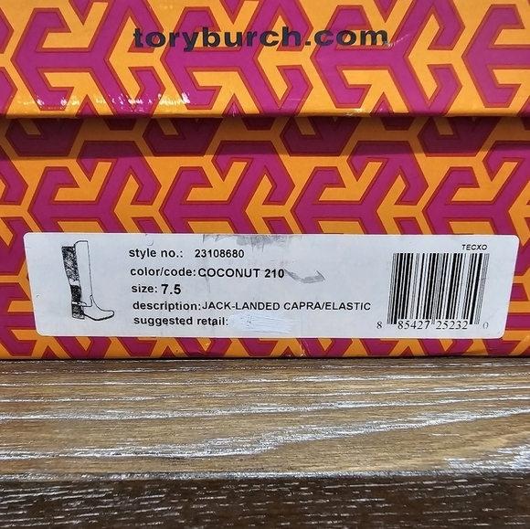 Tory Burch Jack Landed Capra Elastic Leather Over The Knee Riding Boots Size 7.5 - Picture 13 of 13